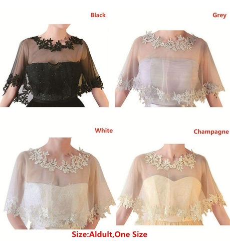 Capa De Novia, Chal De Encaje, Vestido De Noche, Elegante, D