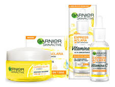 Kit Serum Crema Hidratante Aclara Express Vitaminac Garnier 