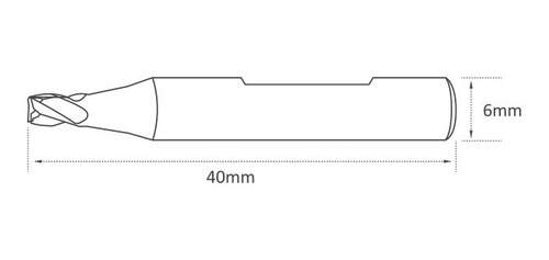 Imagen 2 de 8 de Fresa 2mm Tungsteno 3 Filos Para Multipunto Raise P-3699