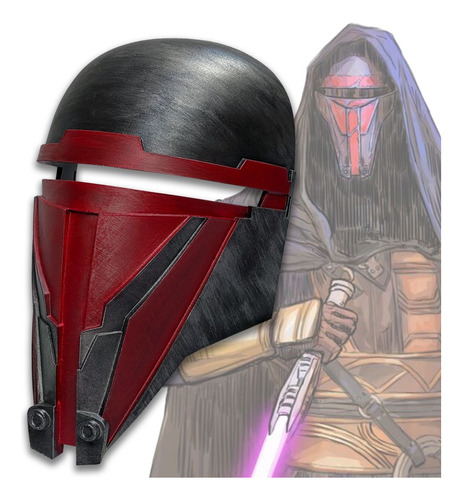 Mascara Darth Revan Mk2 - Star Wars Kotor Impresion 3d Ktsr Color Plateado Full Mask