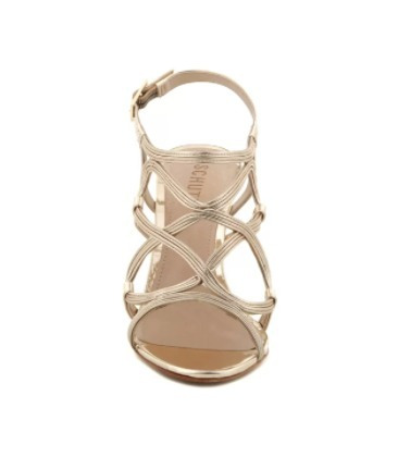 Sandália Schutz Round Stripes Metalizado Dourado S0206600620