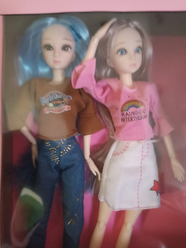 2 Muñecas Sorpresa Articuladas De 30 Cm