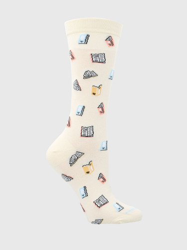 Medias Hush Puppies V24w Diff Books Cream Para Dama