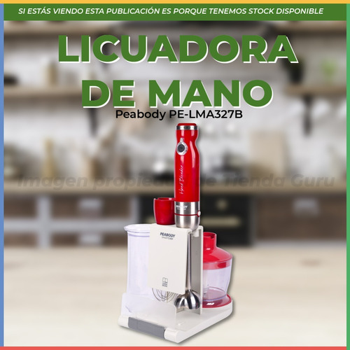 Imagen 2 de 7 de Licuadora De Mano Peabody 800w 5v Licua Pica Bate Pe-lma327r