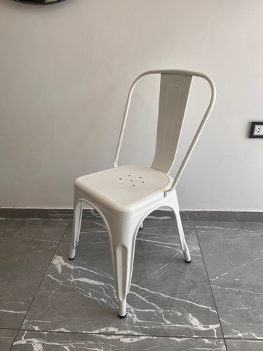 Set De 6 Sillas De Comedor Tolix Dcohouse1 Modernas Liberty Blanco Blanco