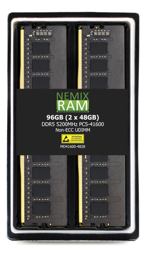 Nemix Ram 96gb (2x48gb) Ddr5 5200mhz Pc5-41600 2rx8 1.1v