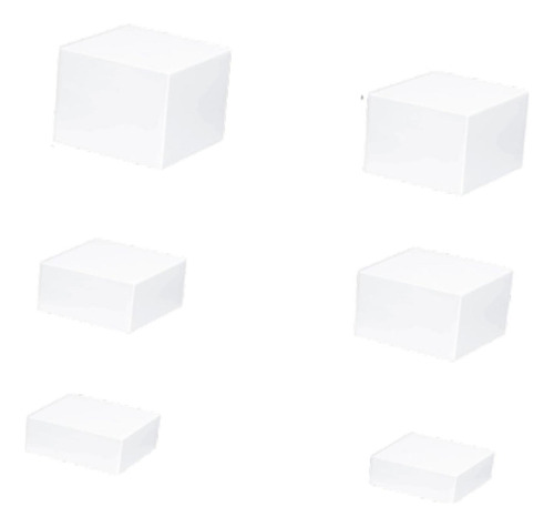 Conjunto De 6 Suportes De Exposição De Cubo De Acrílico