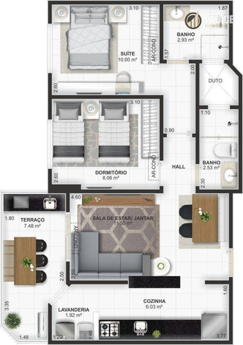 Imagem 13 de 16 de Apartamento Com 3 Dormitórios À Venda, 93 M² Por R$ 535.000,00 - Vila Tupi - Praia Grande/sp - Ap2862