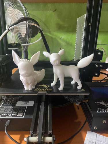 Figura 3d Eevee Pokemon Pintada A Mano