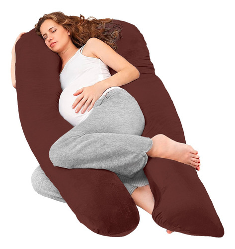 Almohada / Cojín Embarazo Jumbo (relleno Microgel) + 3 Color Chocolate