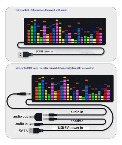 De B4led Music Spectrum Rhythm Lights Sensor De Voz 1624