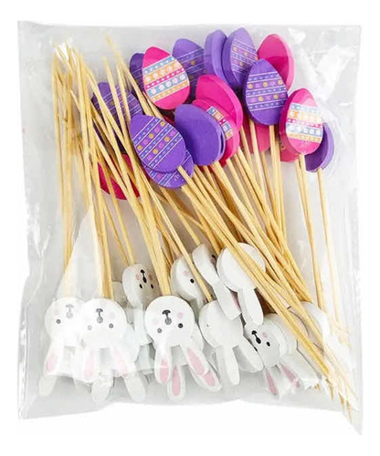 Palillos Baby Shower Pascua Botaneros Bebida Cocktail 50 Pzs