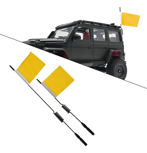 2 Pack De 2 Antenas Metálicas Con Bandera Universal