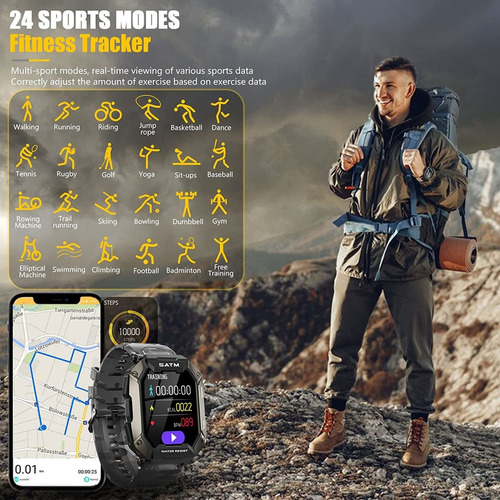 Relojes Inteligentes Para Hombres Reloj Deportivo A Prueba D