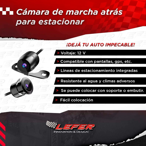 Imagen 2 de 8 de Cámara De Marcha Atrás P/ Estacionar Redonda Universal Ntsc
