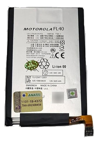 B.ateria De Motorola Moto X Play Xt1562 Xt1563 Fl40 Oferta  (Reacondicionado)