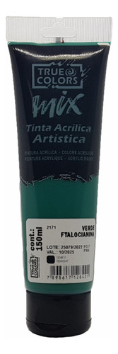 Tinta Acrílica Artistica Mix True Colors 150ml 2171 Verde Ft