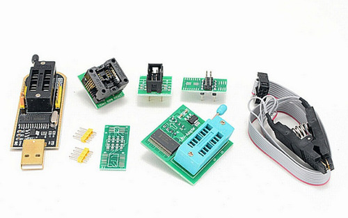 Imagen 6 de 10 de Programador Eprom Bios-usb Ch341a+soic8+clip-pinza+adapt 1.5