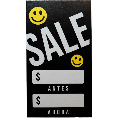 Etiqueta Tag De Carton Promocional Sale X200u.