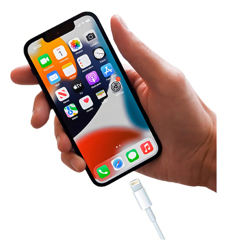 Cabo Usb Compatível com iPhone Puro Cobre Carga Dados It Blue Max Cor Branco