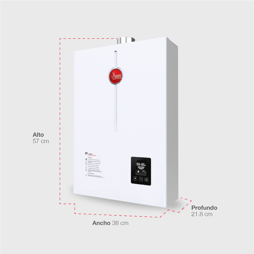 Calentador De Agua Rheem Instantáneo 25 Litros/min A Gas Nat