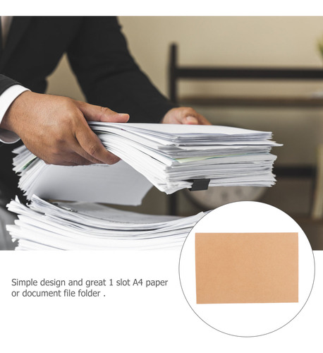 Carpeta De Archivo Simple A4 De Papel Kraft, 10 Unidades, Ra