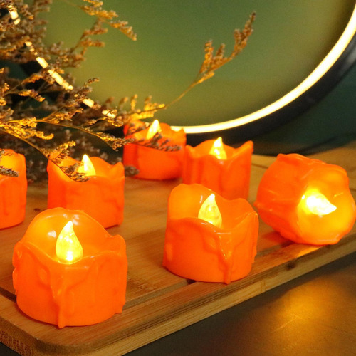 Luces De Té De Batería Juego De Velas Sin Llama Parpadeantes