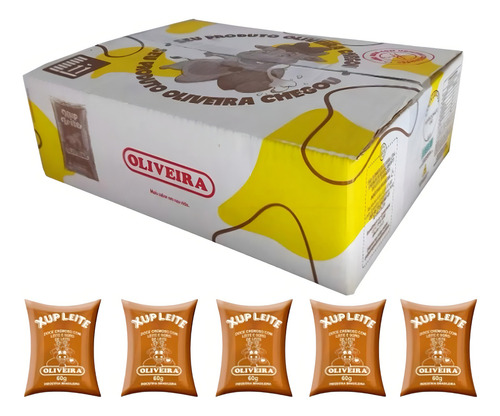 Doce De Leite Cremoso Oliveira Xupão Sache 60g Cx C/80 Unid