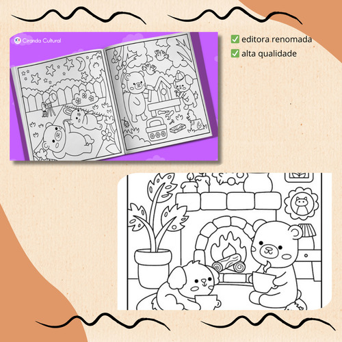 Livro De Colorir Comfy Days Lançamento Oficial 2024 Original Traduzido 24 Desenhos Livrinho Para Pintar Com Lápis De Cor Canetinhas Coloridas 24 80 120 Cor Giz Cera Pintura Anti Stress E Relaxante