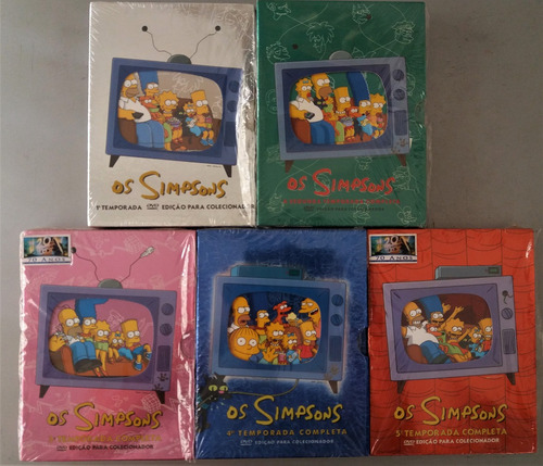 The Simpsons Dvds Temporadas 1 , 2 , 3 , 4 E 5 No Plástico