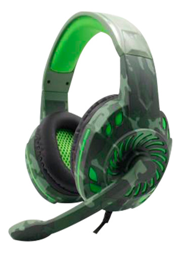 Fone De Ouvido Over-ear Gamer Camuflado Headset Microfone