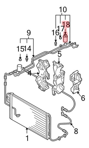 Interruptor Alta Pre/ Presostato A/acond - Audi A1 A3 Q7 Tt
