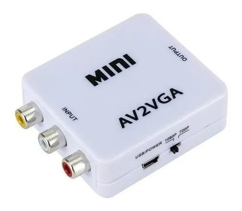 Convertidor Rca A Vga Conecta Por Rca A Salida Vga