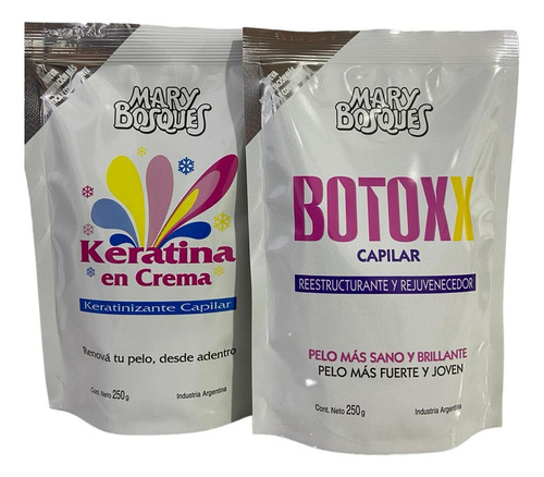 Kit Mary Bosques Keratina Brillo + Botoxx Doypack X250g 