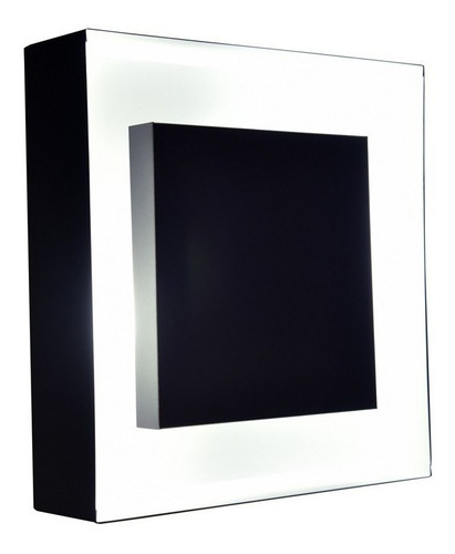 Plafon De Luz Indireta Sobrepor 50x50 Preto Com Branco
