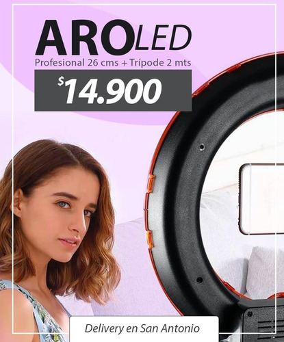 Aro Led 26 Cm Con Trípode 