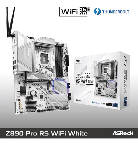 Asrock Z890 Pro Rs Wifi 6e White Intel Core Ultra Lga1851 Rl