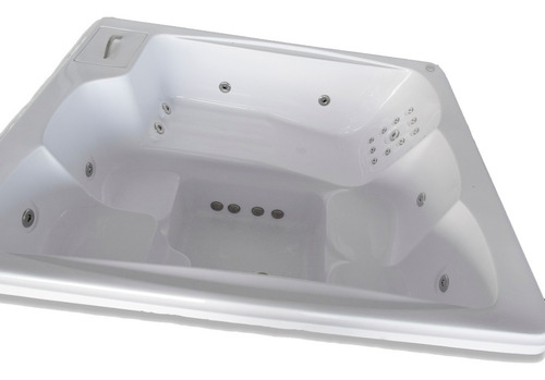 Spa Retangular 2.10x1.80 19 Jatos Cromoterapia E Aquecedor Branco