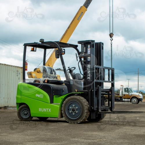 Runtx Montacargas Eléctrico 3 T Mástil 4.8 M Neumáticos