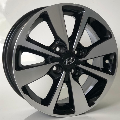 Rodas Hyundai Hb20 2019/20 Aro 15 (jogo) + Bicos Cor Preto Com Diamantado Rspec