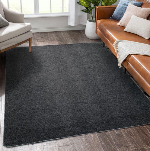 Alfombra Carpeta Negra Grafito Boucle 100x150 Kreatex