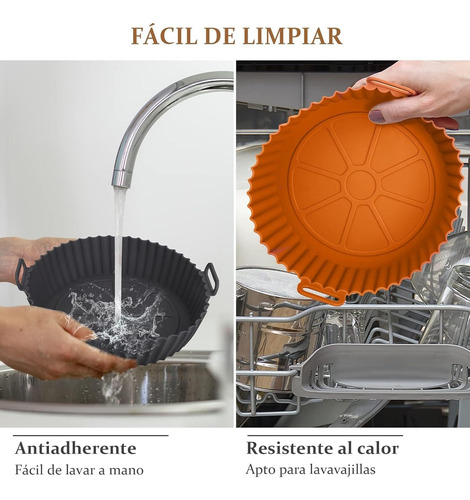3 Piezas Moldes De Silicona Para Freidora De Aire,8 Pulgadas