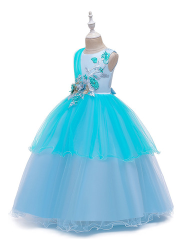 Vestido De Fiesta De Cumpleaños Con Estampado Floral Para Ni
