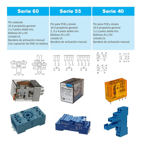 Base Azul Para Relevador 8 Pines Redondo 60.12