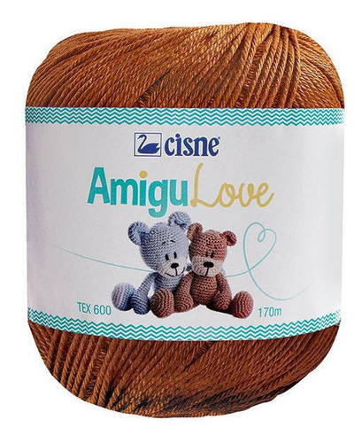 Fio/lã Cisne Amigulove 100g (amigurumi) Cores Candy E Outras Cor 00355-marrom Terra