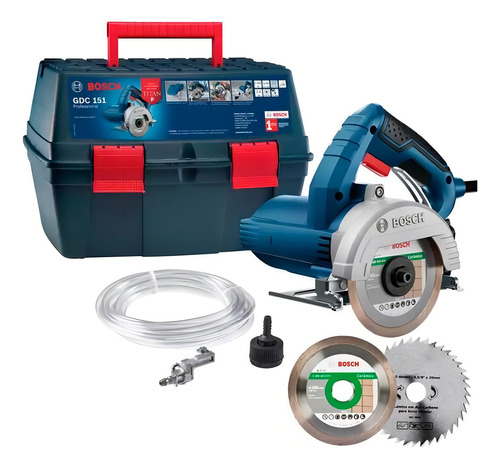Estuche y kit para sierra de mármol Titan Gdc 151 de 5 polos, 1500 W, con disco