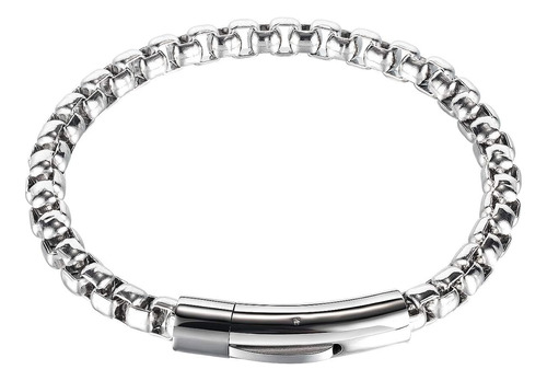 Ailuor Pulsera De Acero Inoxidable Para Hombre, Pulsera De C