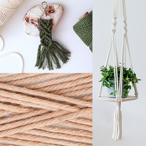 Juego De 3 Hilos De Macramé, Cordón De Algodón Para Proyecto