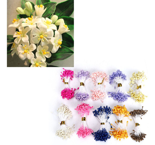 Estambre De Flores, 900 Unidades, Artificial, Secado A Mano,