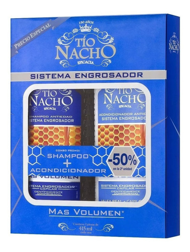Monoestuche Tío Nacho Engrosador Shampoo + Acond X 415ml